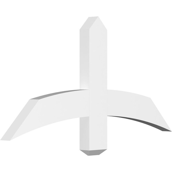 Ekena Millwork Bellingham Architectural Grade PVC Gable Bracket, 36"W x 18"H x 2"D x 4"F, 12/12 Pitch GBP036X18X0204BEL00 - main